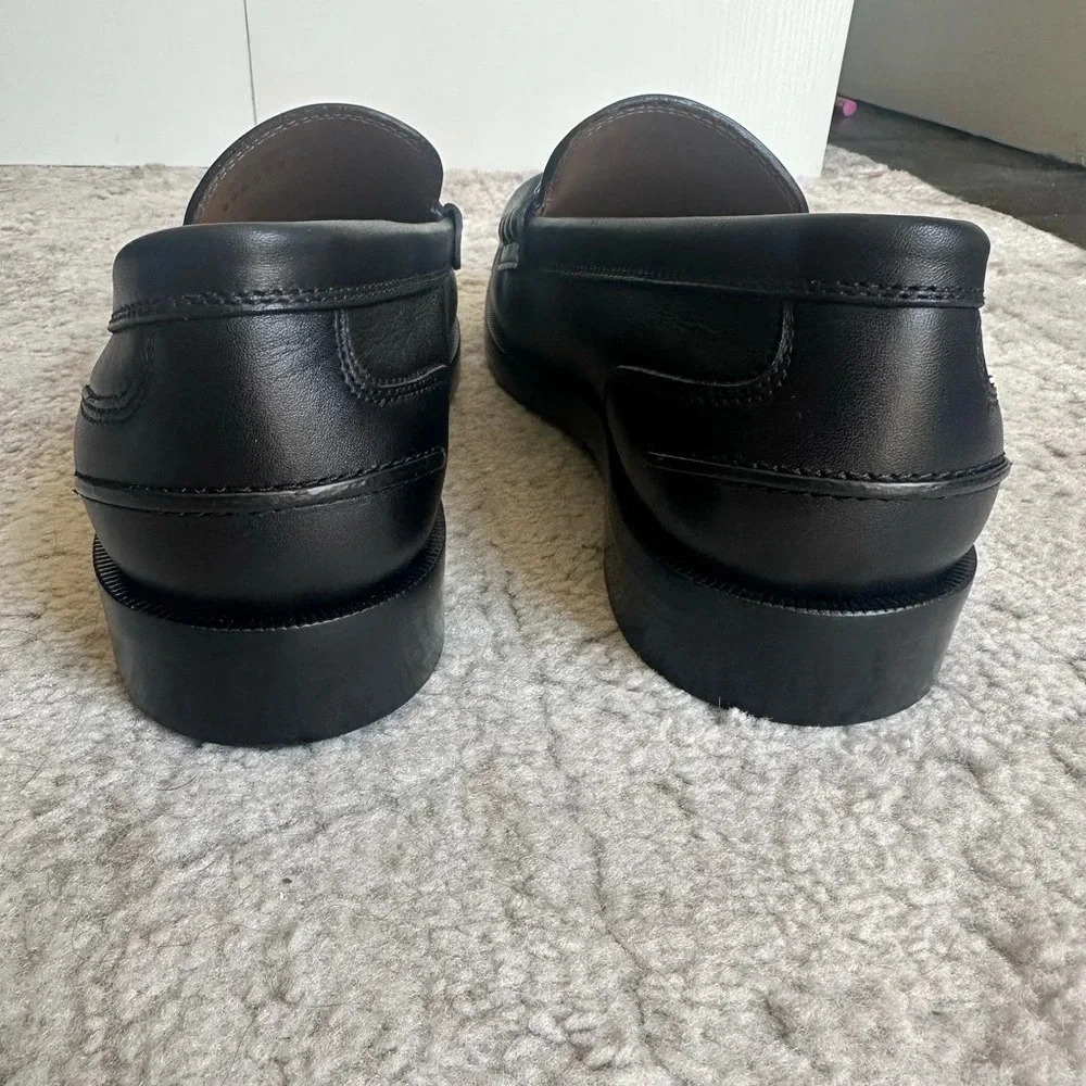 New Fendi Black Slip On Baguette Loafer with Gold Monogram Buckle SIZE 10.5 - Picture 14 of 14